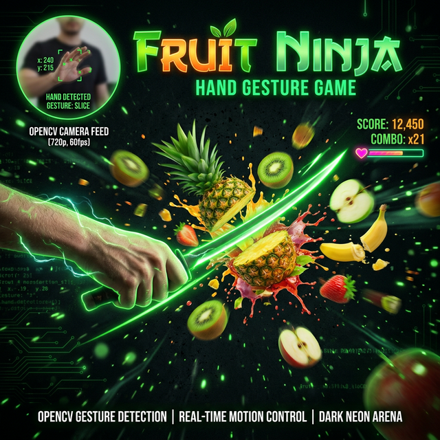 Fruit Ninja Hand Gesture Game
